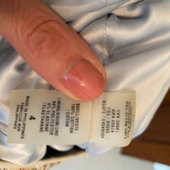 Elie Tahari cotton print skirt with tule fringe. - Picture 5 of 5